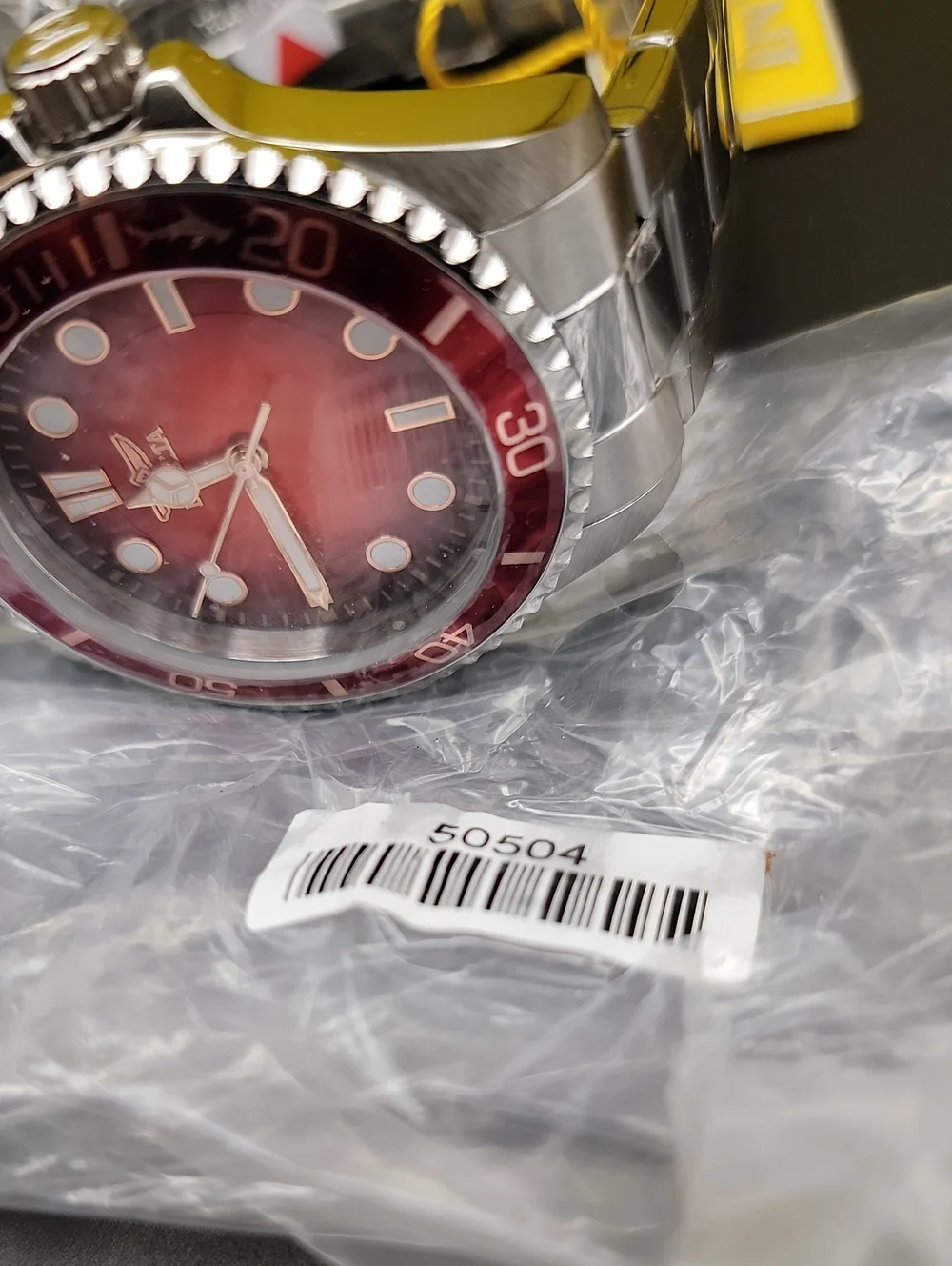 NEW ⌚️ Invicta Pro Diver Kromatyk Men's Watch - 43mm. Steel 50504 Sunray Red